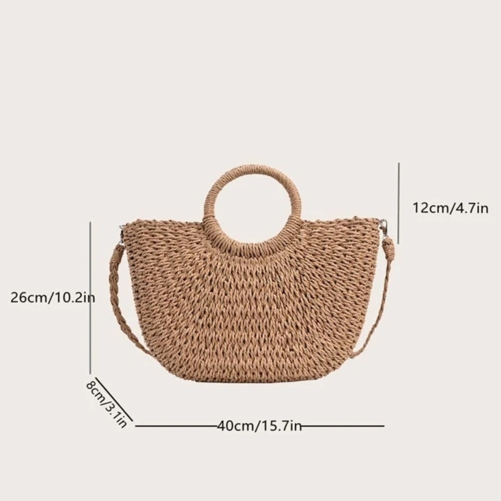 Minimalist Summer Straw Bag - Picture 5 of 5